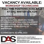 Vacancy Available